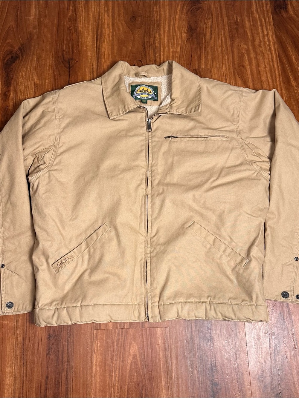 Cabela's Men's Tan heavy weight Sherpa lie a workwear Jacket
